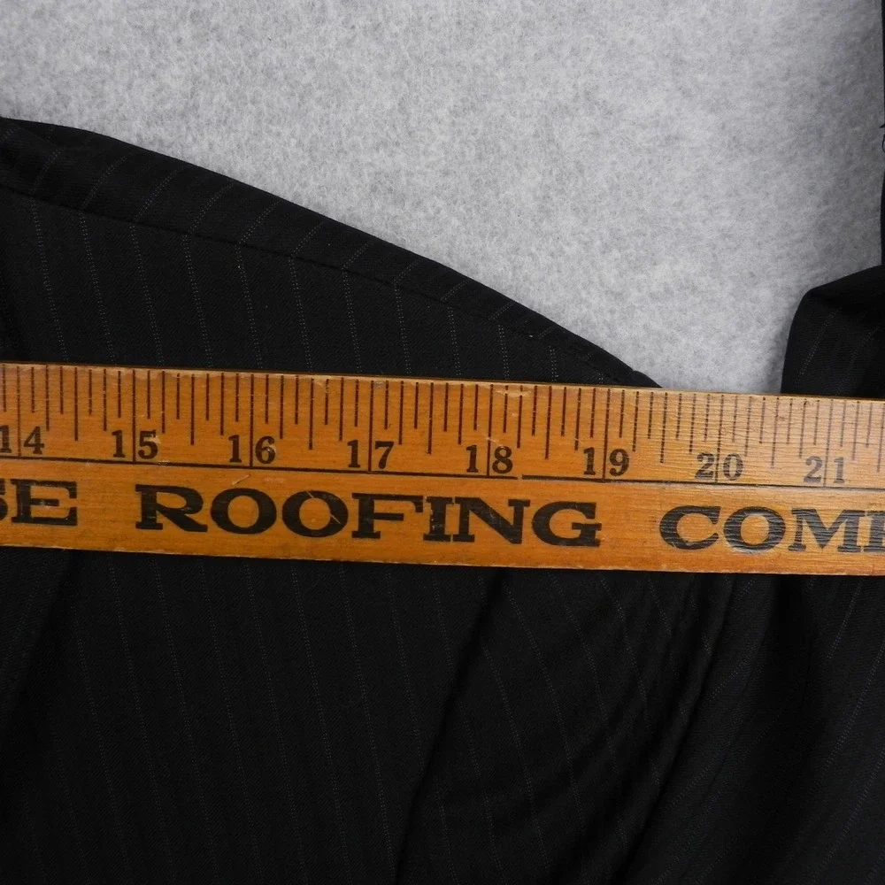 Daniel Cremieux Loro Piana Blazer Mens 42R Wool Suit Jacket Coat Black Pinstripe